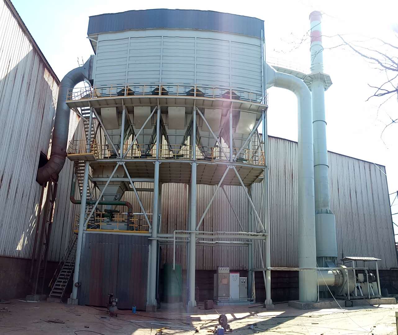 唐山鑫晶钢铁3500平米车间除尘